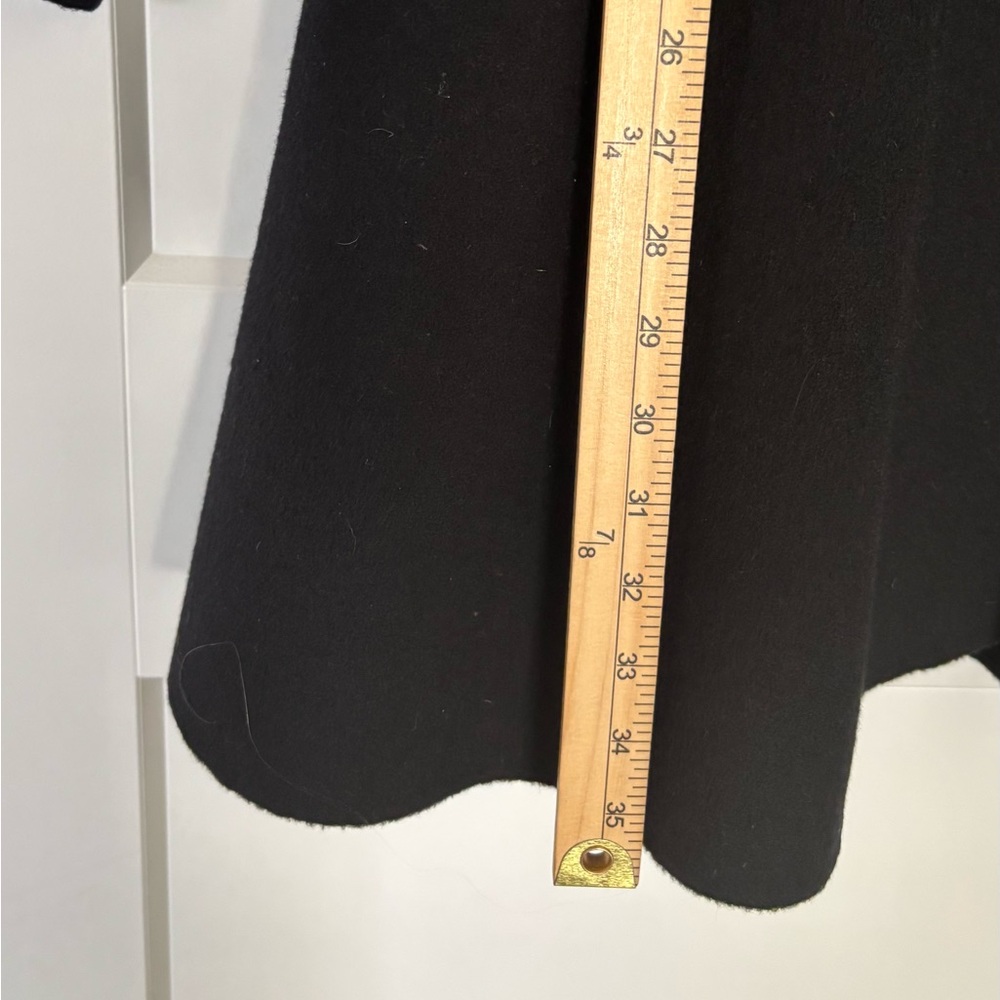 EILEEN FISHER VINTAGE BLACK WOOL SWING COAT (NEHRU) STAND UP COLLAR SZ XS- S - Picture 13 of 16